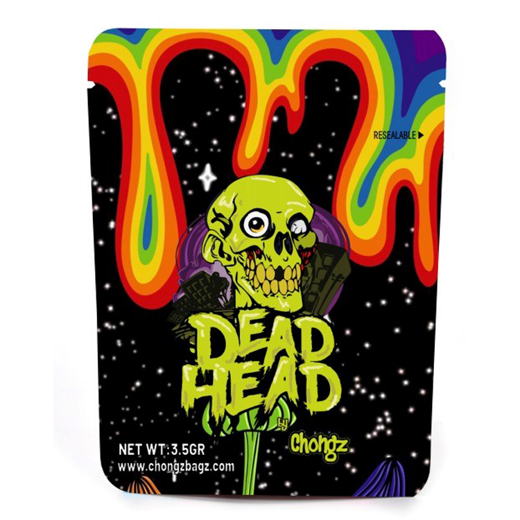 Dead Head Stars n Rainbow Mylar bag
