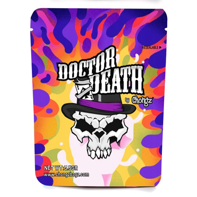 Dr Death Colour Explosion Mylar bag