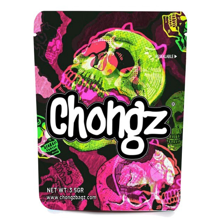 Chongz Coloured Skulls Mylar bag